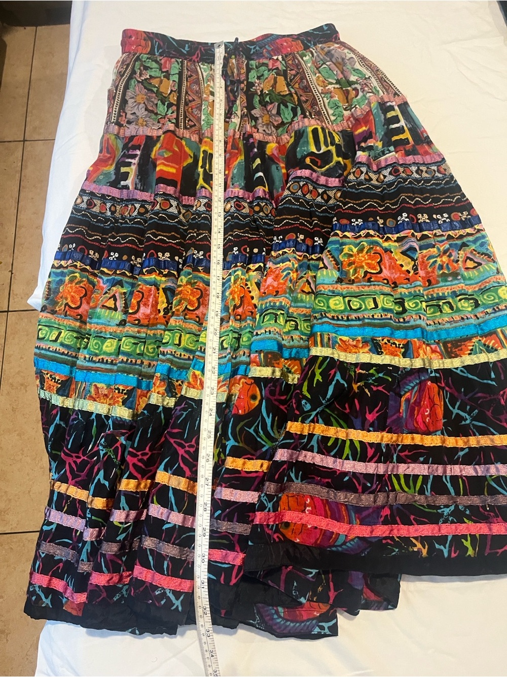 TravelSmith Multicolor Boho Patchwork Maxi Skirt - Picture 5 of 6
